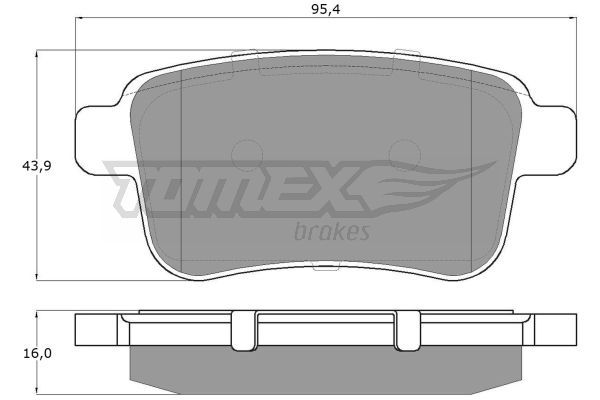 TOMEX BRAKES Bremžu uzliku kompl., Disku bremzes TX 15-85